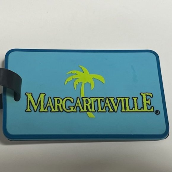 Jimmy Buffet Margaritaville Luggage Backpack ID Tag Blue Green Palm Tree 2.5"x4" - Picture 3 of 10
